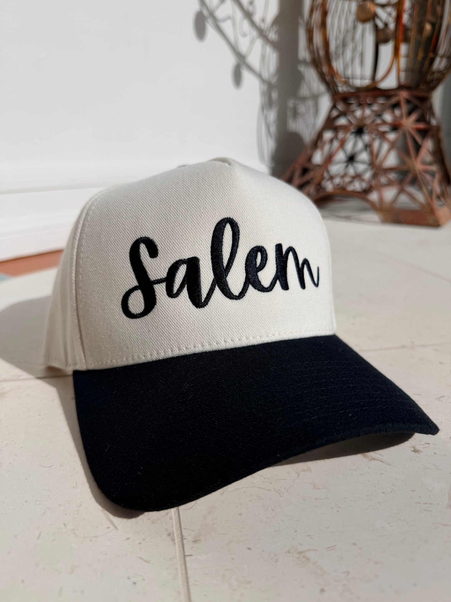 Embroidered Salem Script Hat