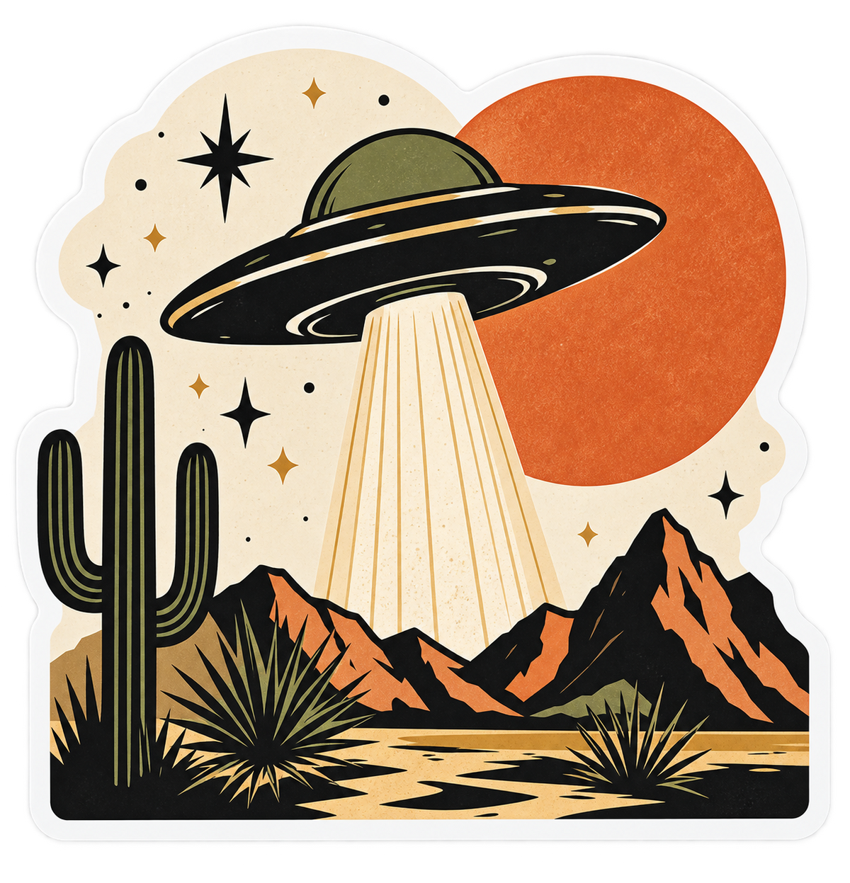 Out There Desert Sticker