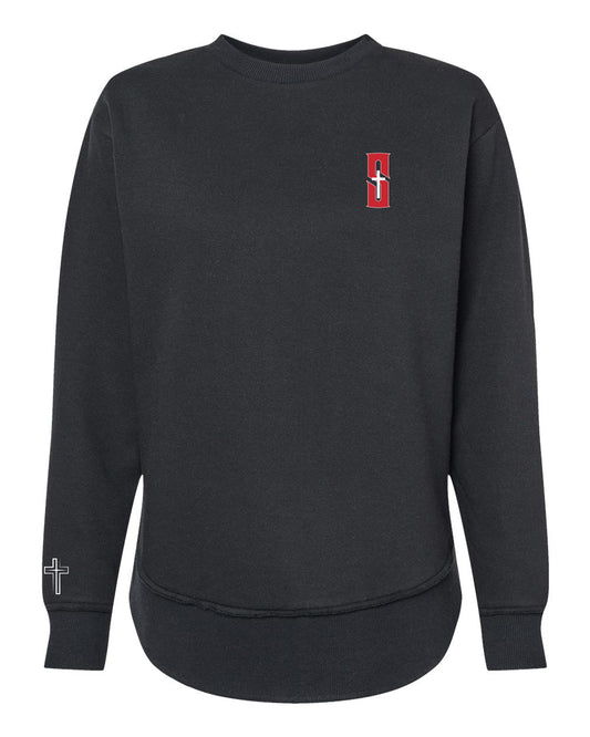 Ladies Drop Hem Sweatshirt